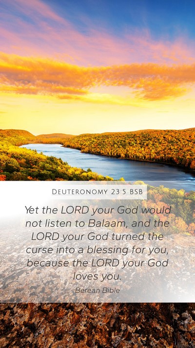 Deuteronomy 23:5 BSB Bible Verse Image