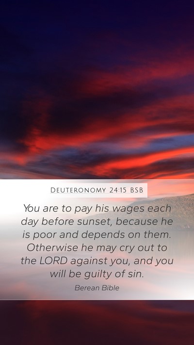 Deuteronomy 24:15 BSB Bible Verse Image