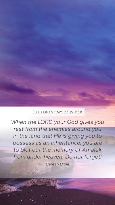 Deuteronomy 25:19 BSB Bible Verse Image