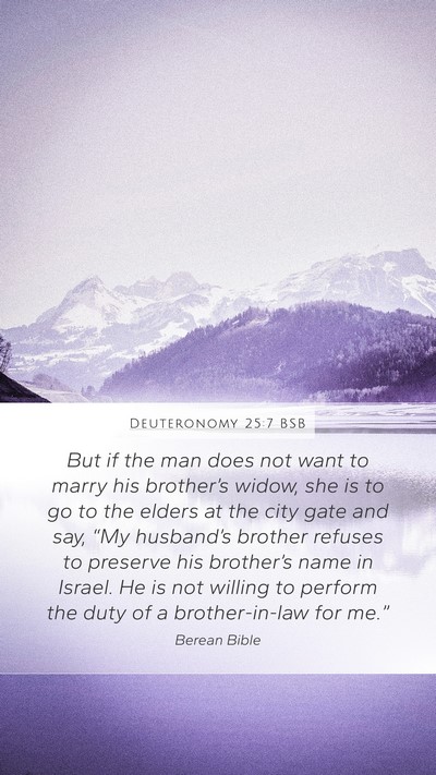 Deuteronomy 25:7 BSB Bible Verse Image