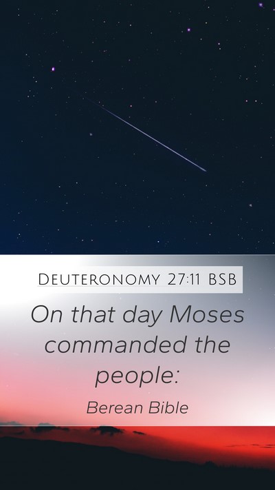 Deuteronomy 27:11 BSB Bible Verse Image