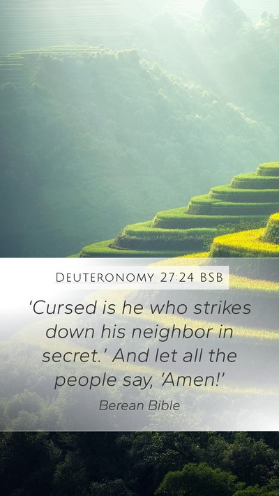 Deuteronomy 27:24 BSB Bible Verse Image