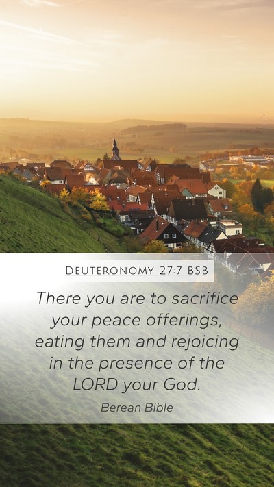 Deuteronomy 27:7 BSB Bible Verse Image