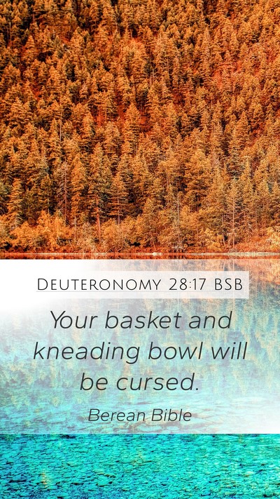 Deuteronomy 28:17 BSB Mobile Phone Wallpaper - Your basket and kneading bowl will be - Mobile Bible Verse Wallpaper