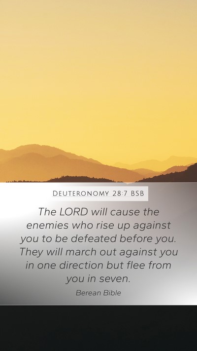 Deuteronomy 28:7 BSB Bible Verse Image