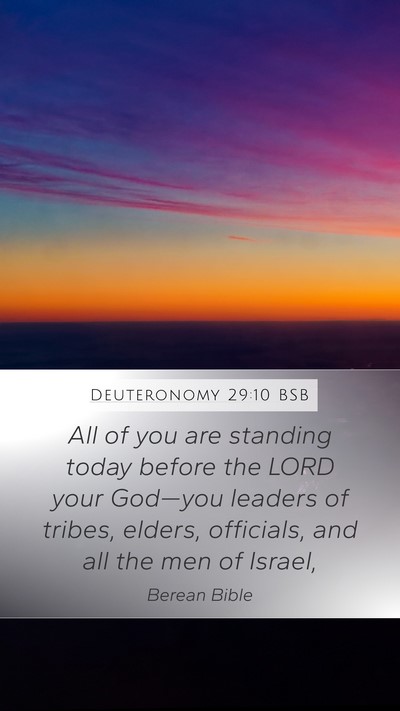 Deuteronomy 29:10 BSB Bible Verse Image