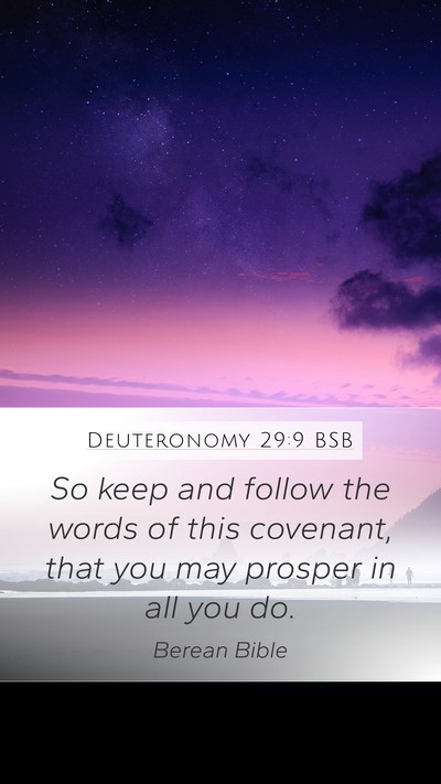 Deuteronomy 29:9 BSB Bible Verse Image