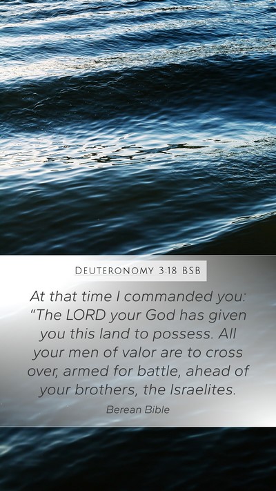 Deuteronomy 3:18 BSB Bible Verse Image