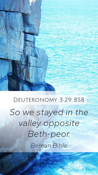 Deuteronomy 3:29 BSB Bible Verse Image