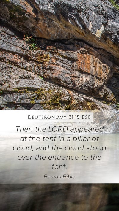 Deuteronomy 31:15 BSB Bible Verse Image
