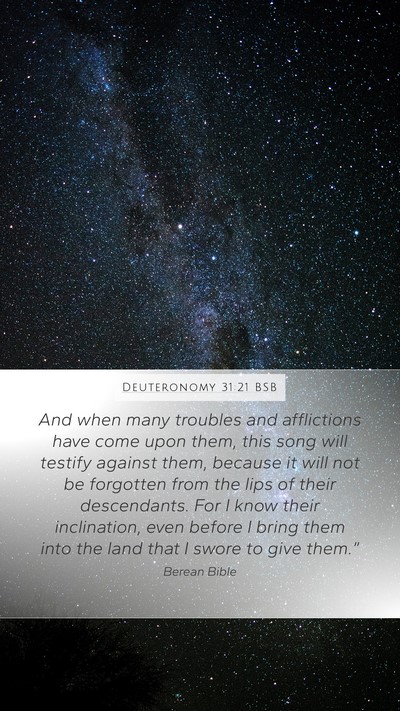 Deuteronomy 31:21 BSB Bible Verse Image