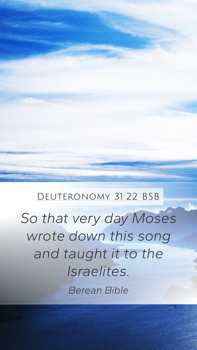 Deuteronomy 31:22 BSB Bible Verse Image
