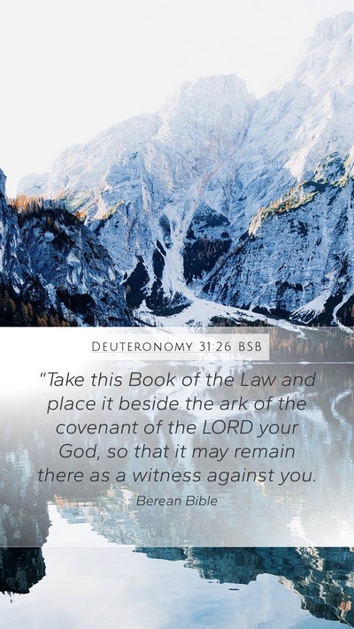 Deuteronomy 31:26 BSB Bible Verse Image
