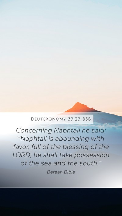 Deuteronomy 33:23 BSB Bible Verse Image