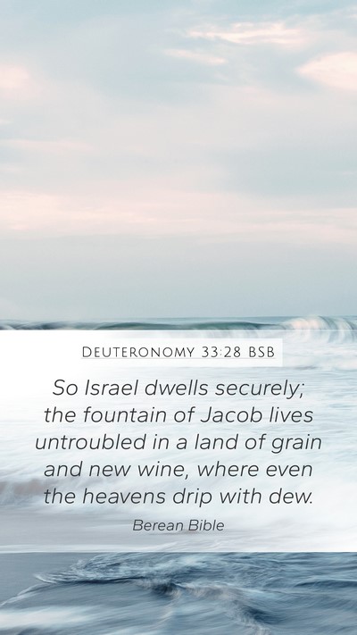 Deuteronomy 33:28 BSB Bible Verse Image