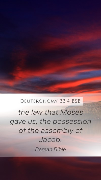 Deuteronomy 33:4 BSB Bible Verse Image
