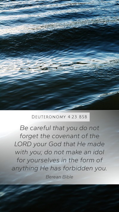 Deuteronomy 4:23 BSB Bible Verse Image