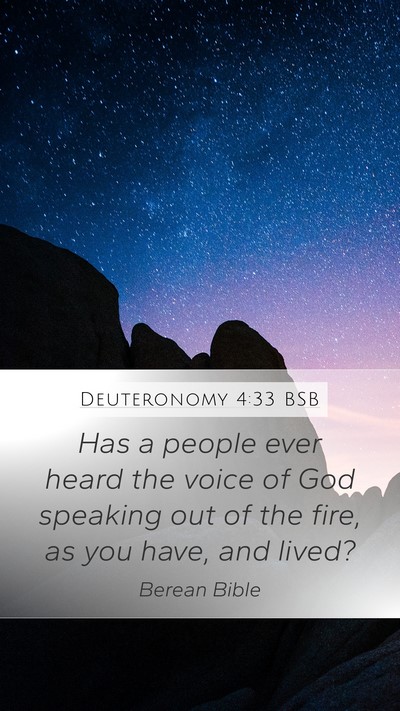 Deuteronomy 4:33 BSB Bible Verse Image