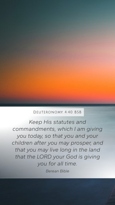 Deuteronomy 4:40 BSB Bible Verse Image