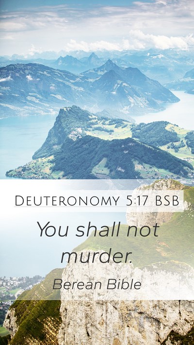 Deuteronomy 5:17 BSB Bible Verse Image