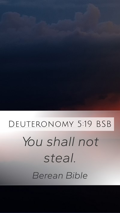 Deuteronomy 5:19 BSB Bible Verse Image