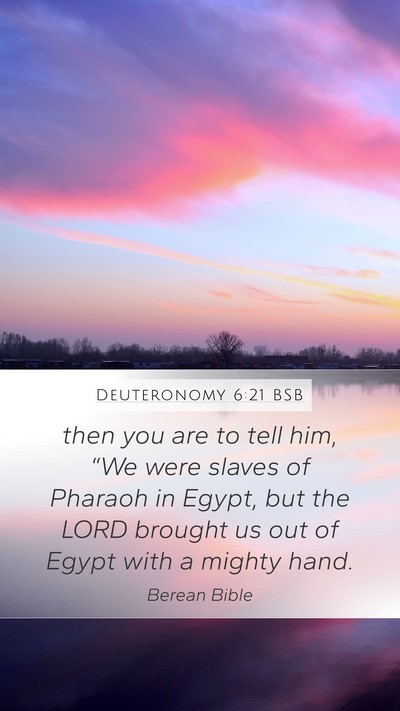 Deuteronomy 6:21 BSB Bible Verse Image