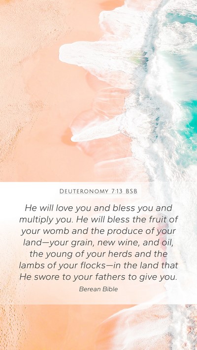 Deuteronomy 7:13 BSB Bible Verse Image