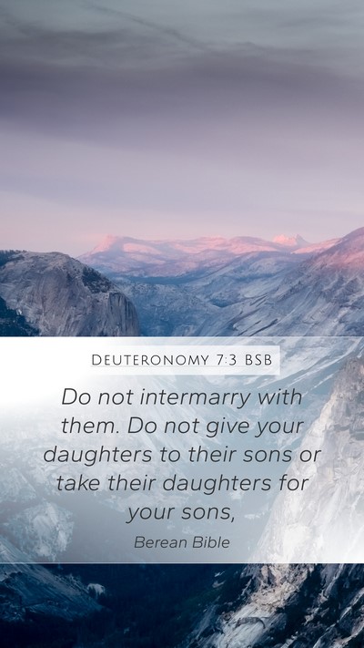 Deuteronomy 7:3 BSB Bible Verse Image