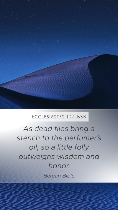 Ecclesiastes 10:1 BSB Bible Verse Image