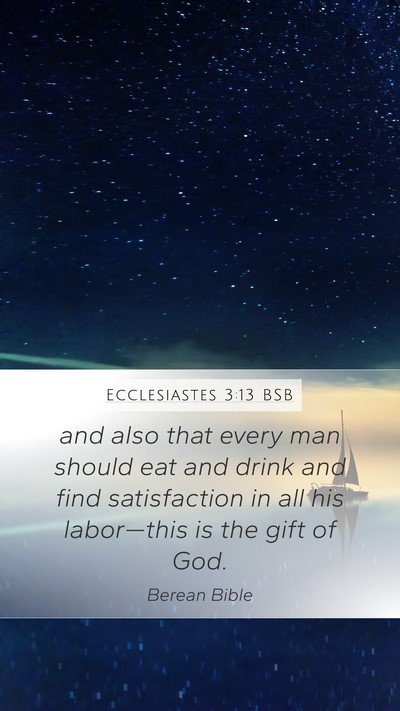 Ecclesiastes 3:13 BSB Bible Verse Image