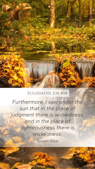 Ecclesiastes 3:16 BSB Bible Verse Image