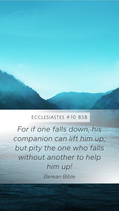 Ecclesiastes 4:10 BSB Bible Verse Image