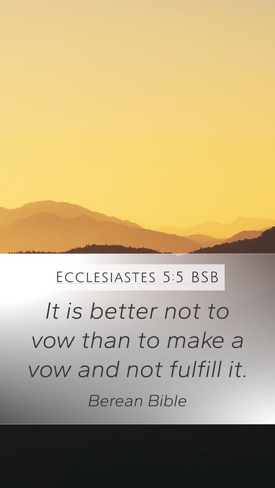 Ecclesiastes 5:5 BSB Bible Verse Image