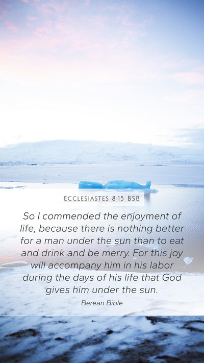 Ecclesiastes 8:15 BSB Bible Verse Image