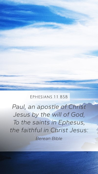 Ephesians 1:1 BSB Bible Verse Image
