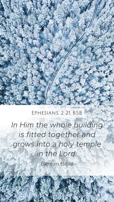 Ephesians 2:21 BSB Bible Verse Image