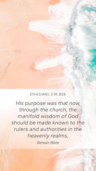 Ephesians 3:10 BSB Bible Verse Image
