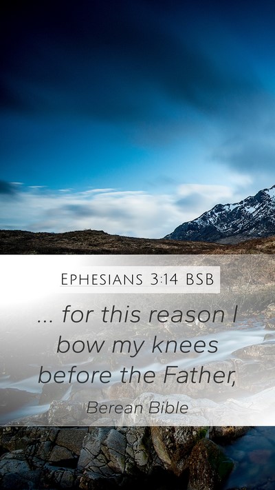 Ephesians 3:14 BSB Bible Verse Image