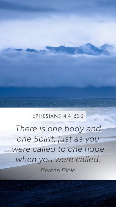 Ephesians 4:4 BSB Bible Verse Image