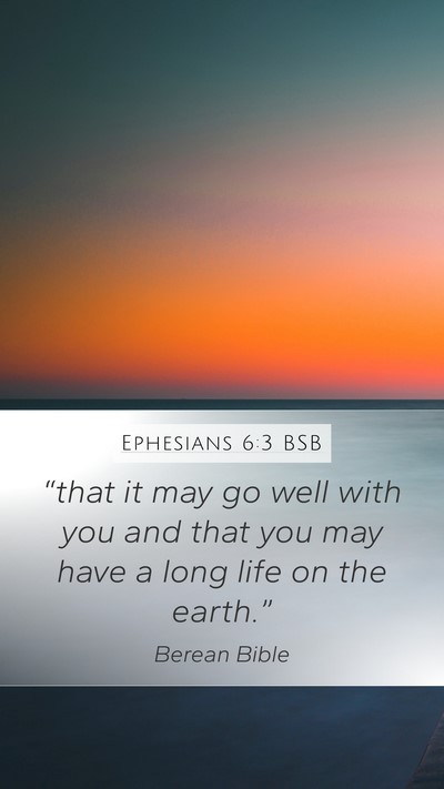 Ephesians 6:3 BSB Bible Verse Image