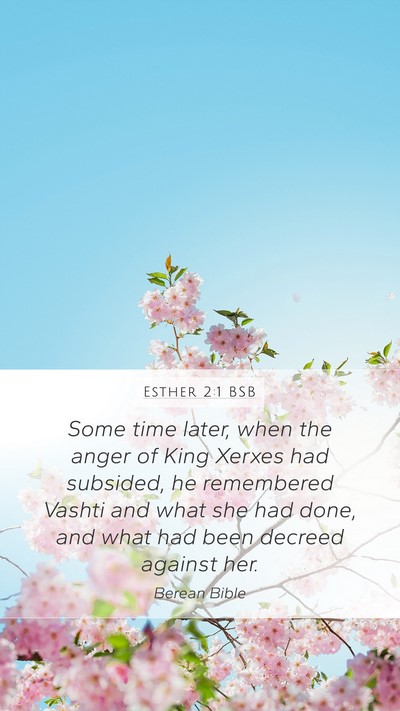 Esther 2:1 BSB Bible Verse Image