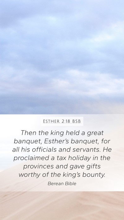 Esther 2:18 BSB Bible Verse Image