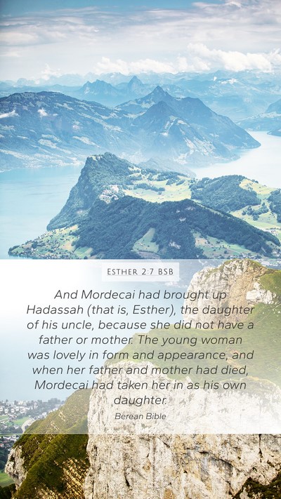 Esther 2:7 BSB Bible Verse Image