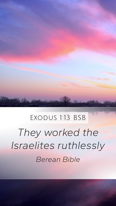 Exodus 1:13 BSB Bible Verse Image
