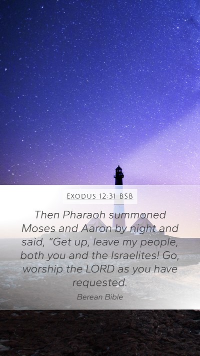 Exodus 12:31 BSB Bible Verse Image