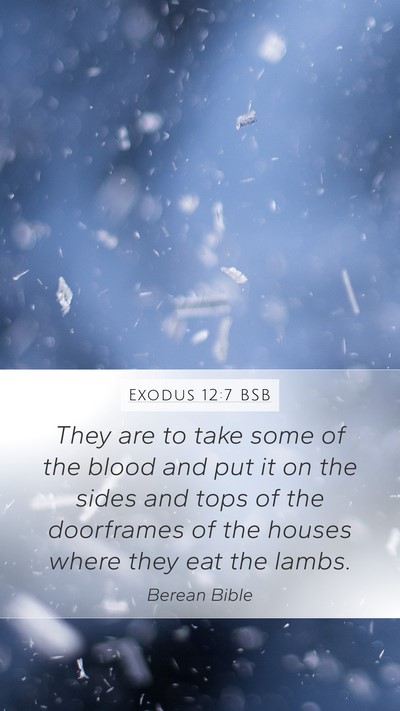 Exodus 12:7 BSB Bible Verse Image