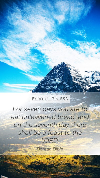 Exodus 13:6 BSB Bible Verse Image