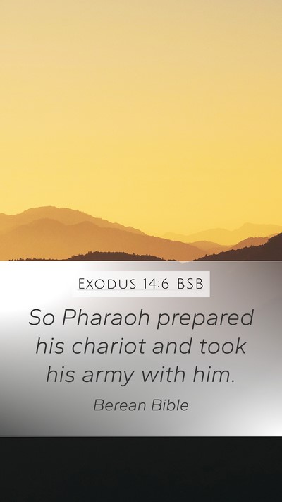 Exodus 14:6 BSB Bible Verse Image