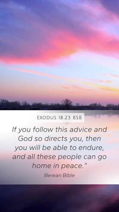 Exodus 18:23 BSB Mobile Phone Wallpaper - If you follow this advice and God so directs you, - Mobile Bible Verse Wallpaper