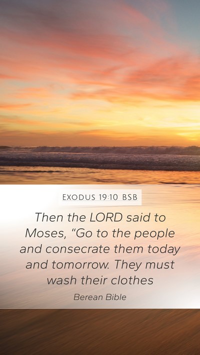 Exodus 19:10 BSB Bible Verse Image